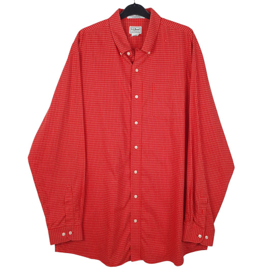 Mens Red L.L.Bean  Long Sleeve Shirt