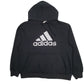 Mens Black Adidas  Hoodie Jumper