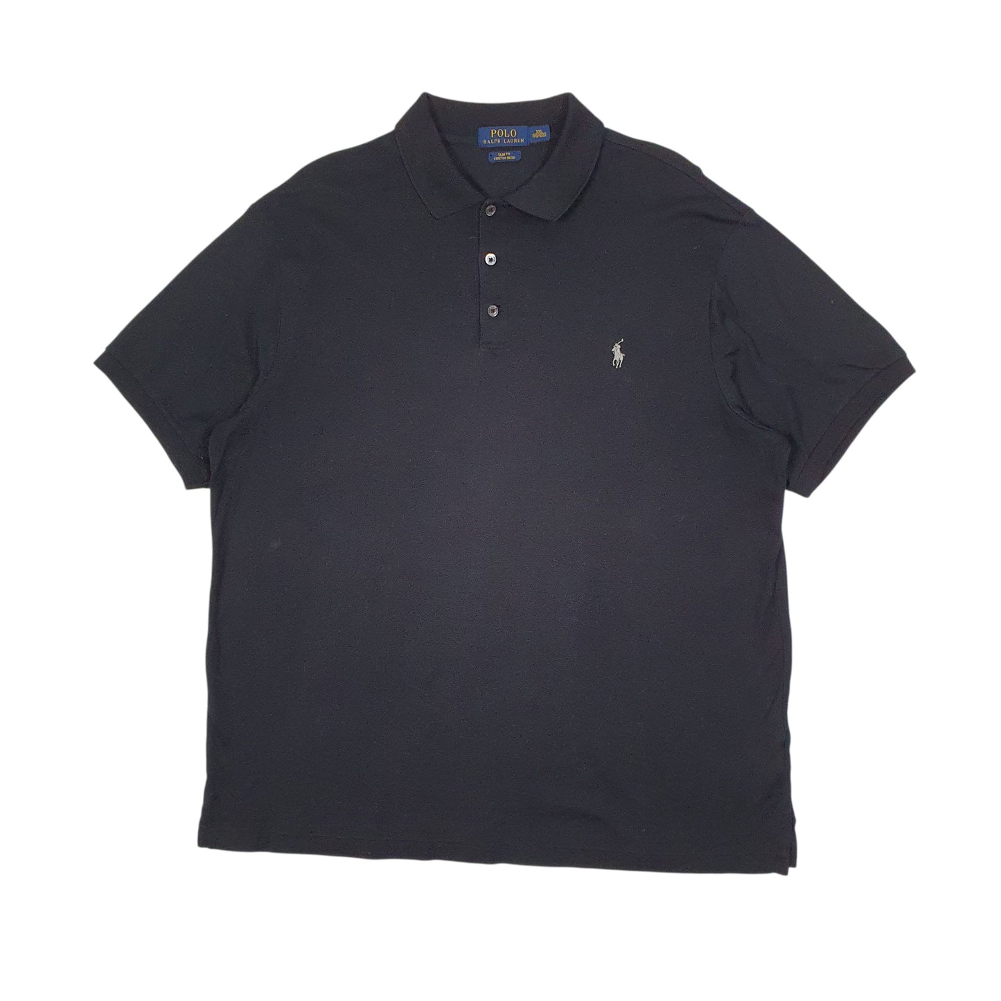 Mens Black Polo Ralph Lauren Slim Fit Short Sleeve Polo Shirt