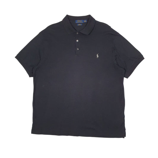 Mens Black Polo Ralph Lauren Slim Fit Short Sleeve Polo Shirt
