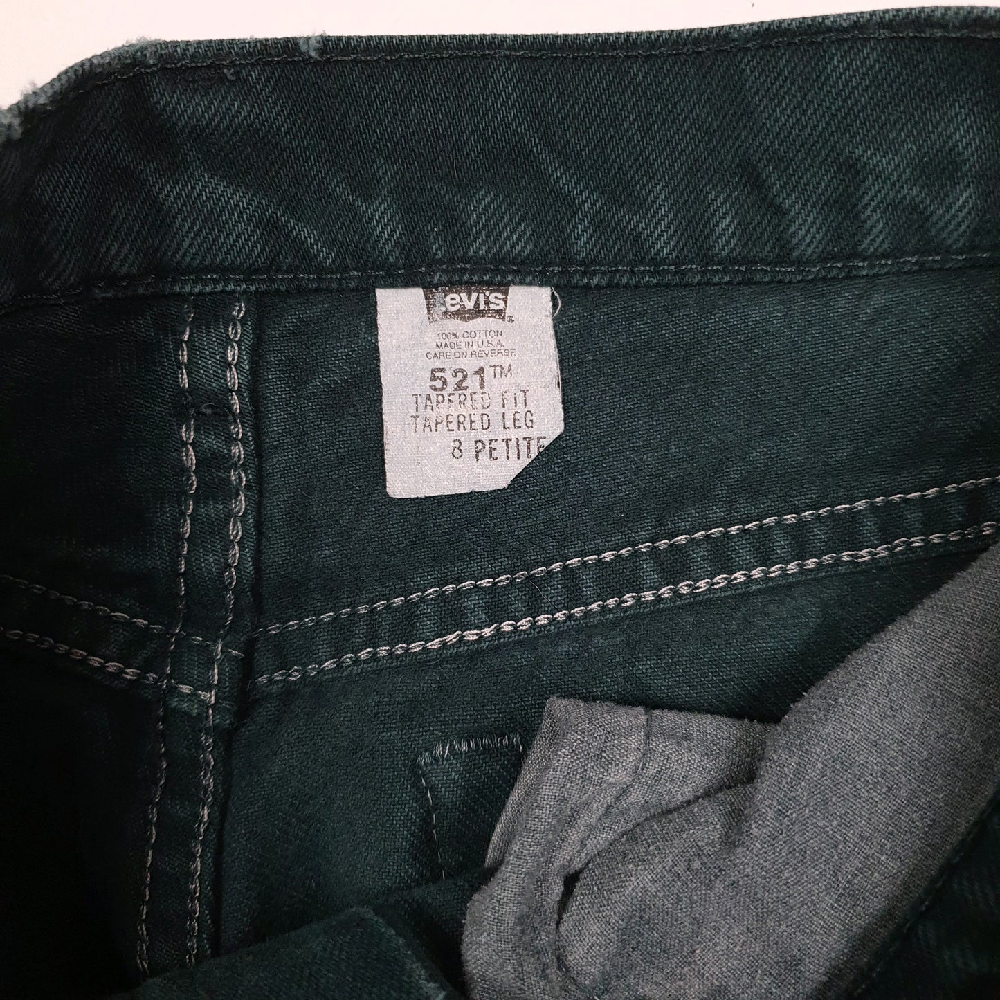 Womens Green Levis Vintage 90s Made In USA Hoodie Jeans