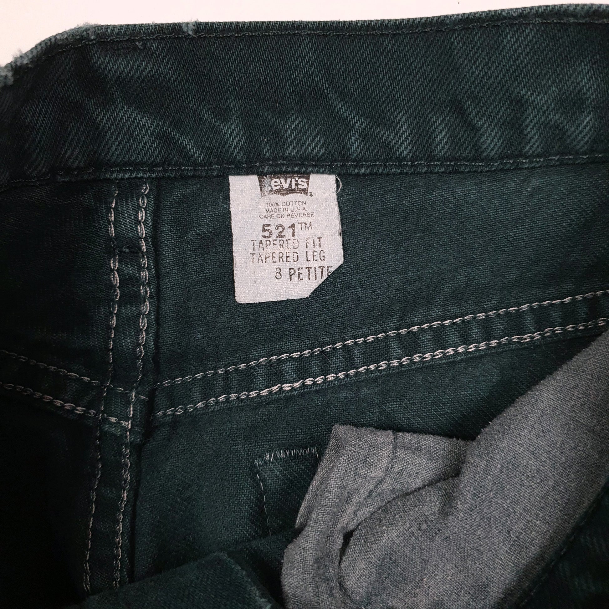 Womens Green Levis Vintage 90s Made In USA Hoodie Jeans