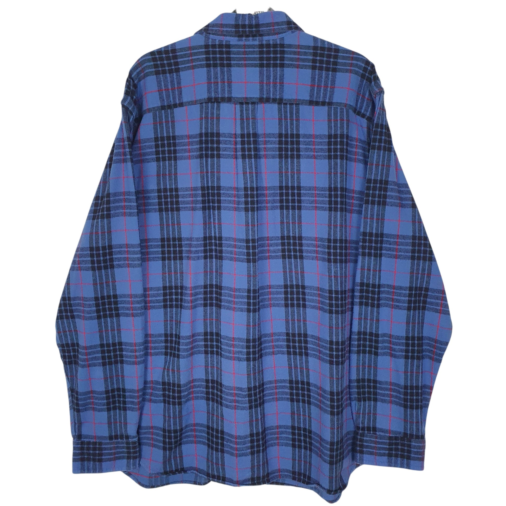 Mens Blue L.L.Bean Chamois Flannel  Shirt