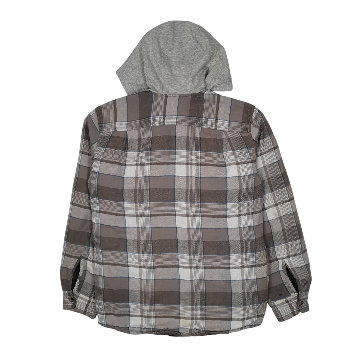 Mens Grey Wrangler Shacket Chore Hoodie  Coat