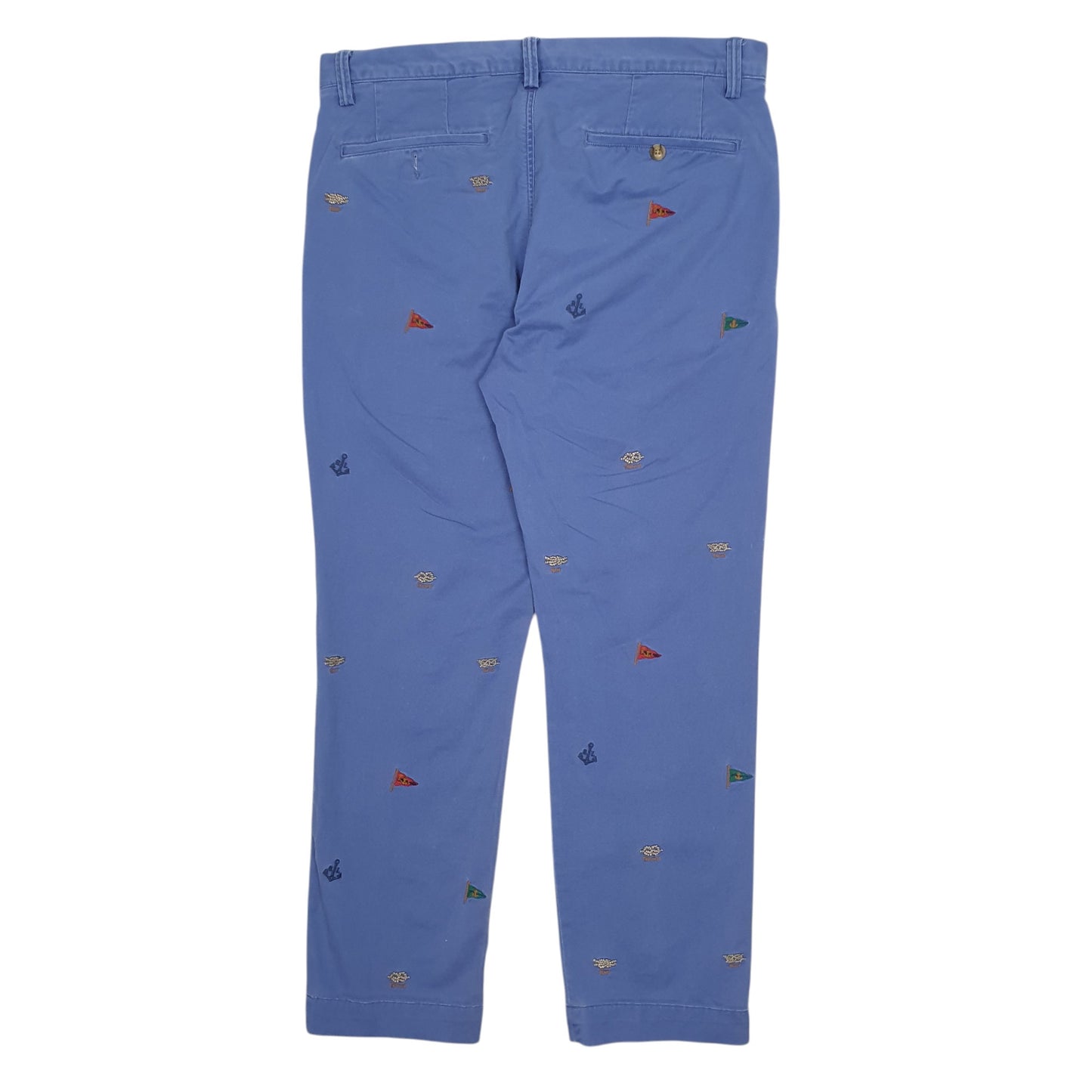 Mens Blue Polo Ralph Lauren Sailing Knots Stretch  Trousers