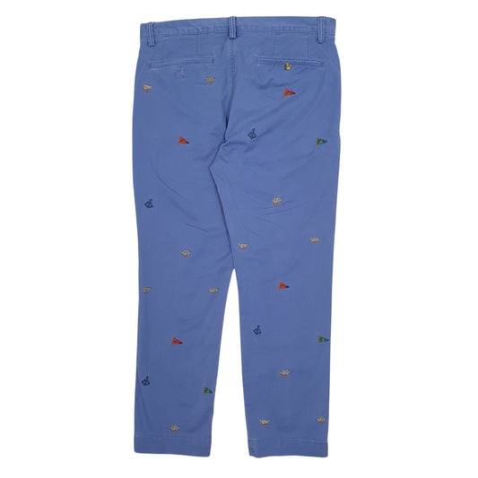 Mens Blue Polo Ralph Lauren Sailing Knots Stretch  Trousers