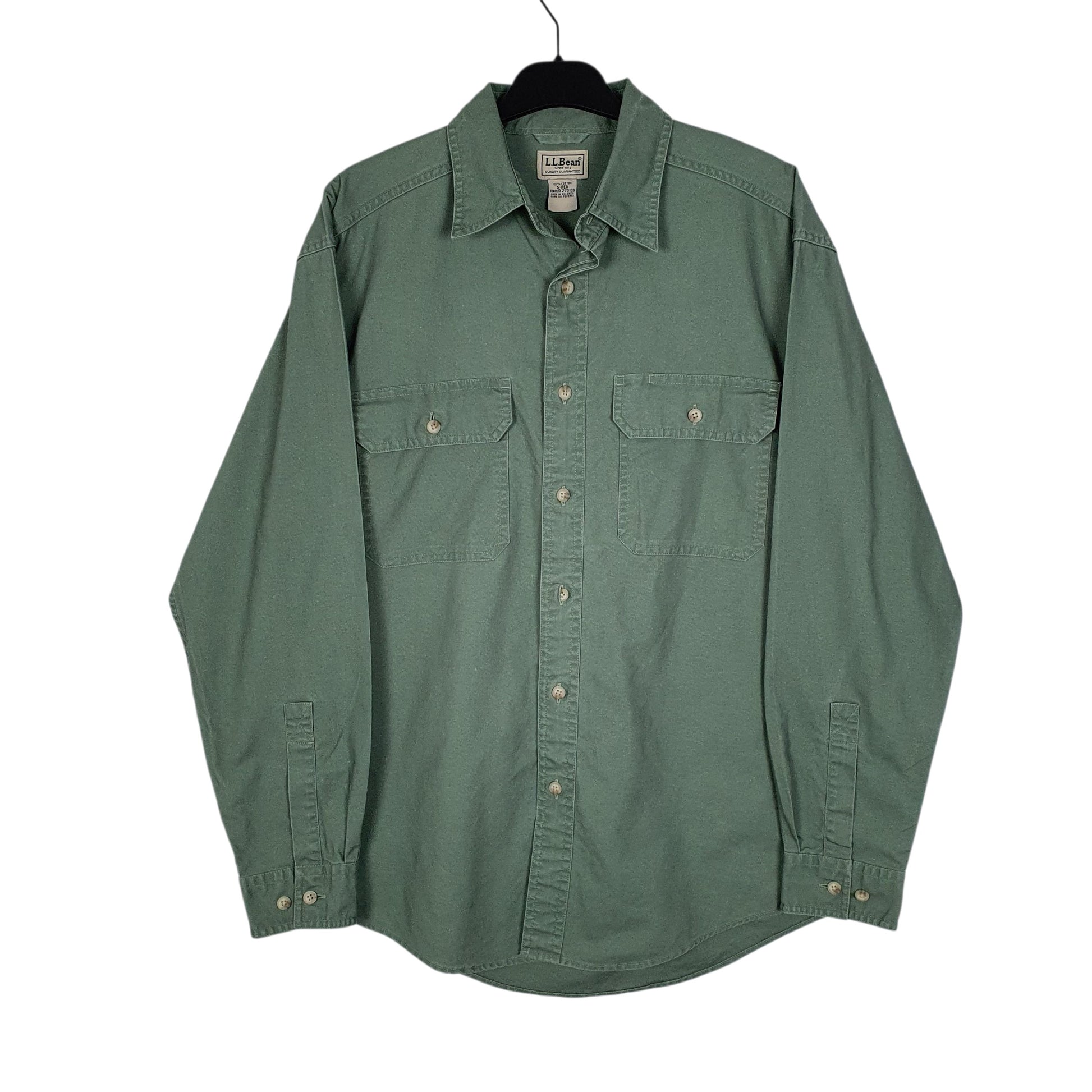 Mens Green L.L.Bean  Long Sleeve Shirt