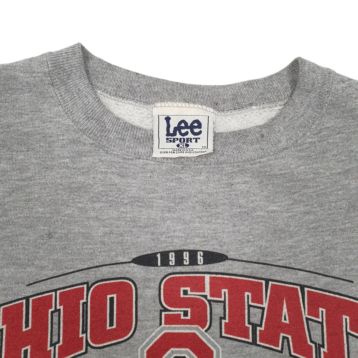 Mens Grey Nutmeg Mills Ohio State Vintage 90s Made In USA Crewneck Jumper