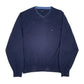 Mens Navy Tommy Hilfiger  V Neck Jumper