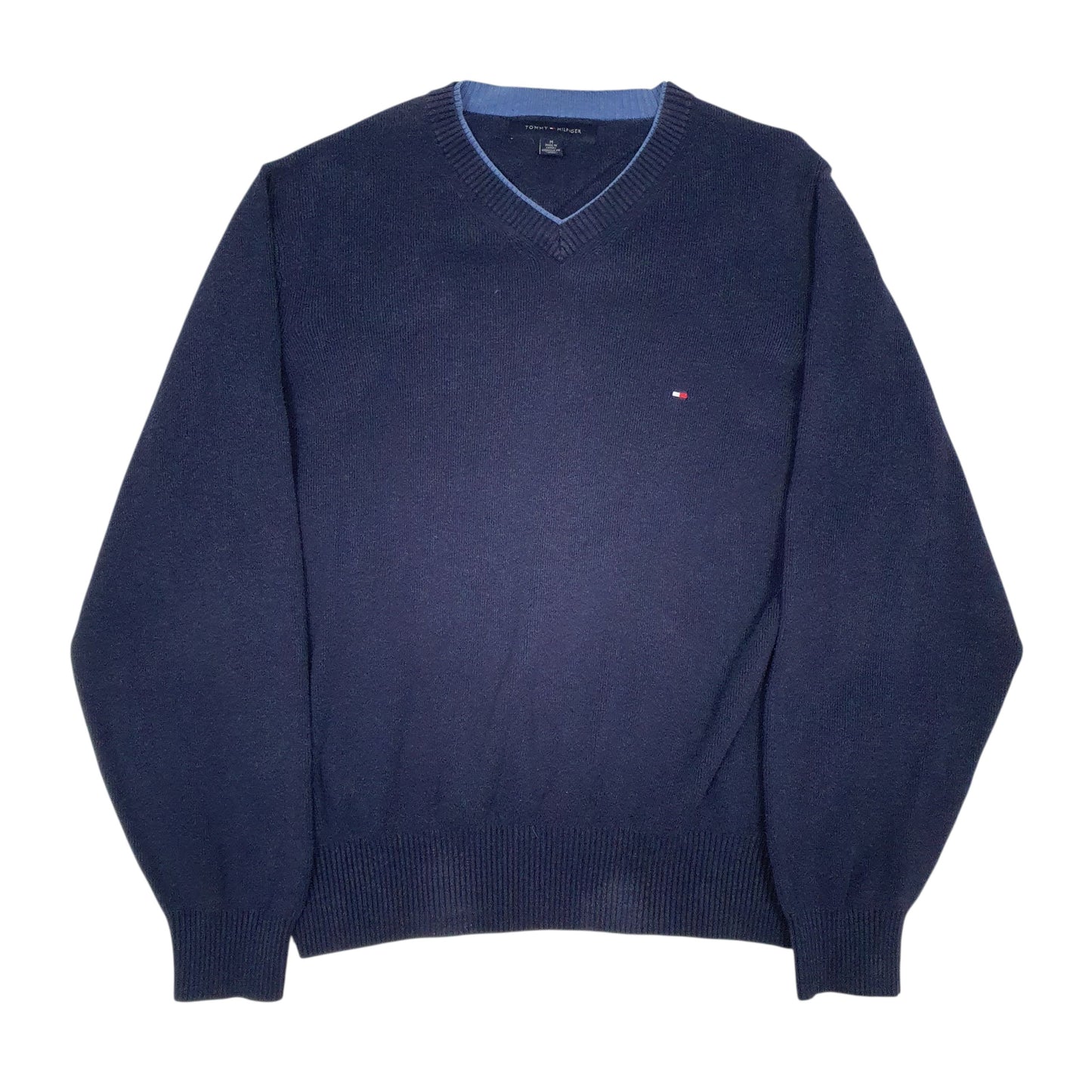 Mens Navy Tommy Hilfiger  V Neck Jumper