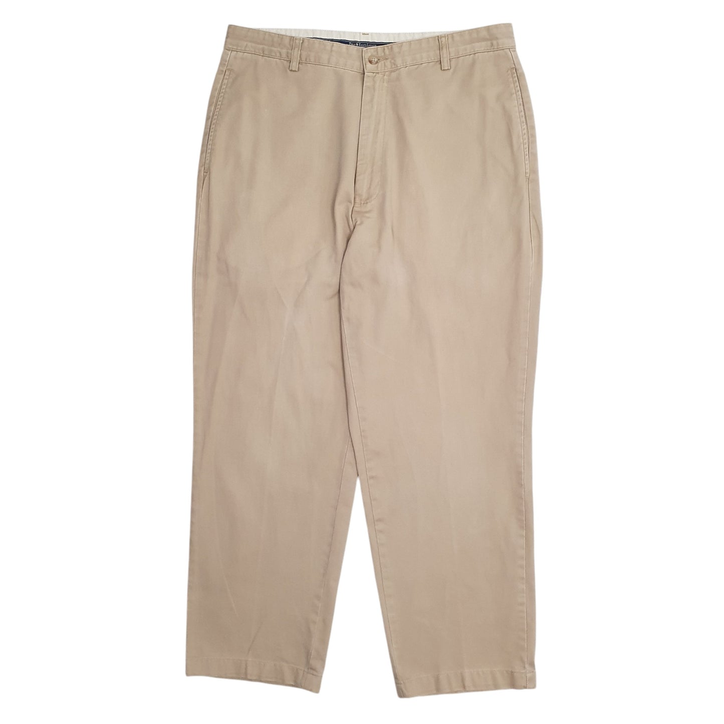 Mens Beige Polo Ralph Lauren Gordon Pant Vintage 90s Chino Trousers