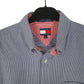 Mens Blue Tommy Hilfiger Houndstooth Vintage 00s  Shirt