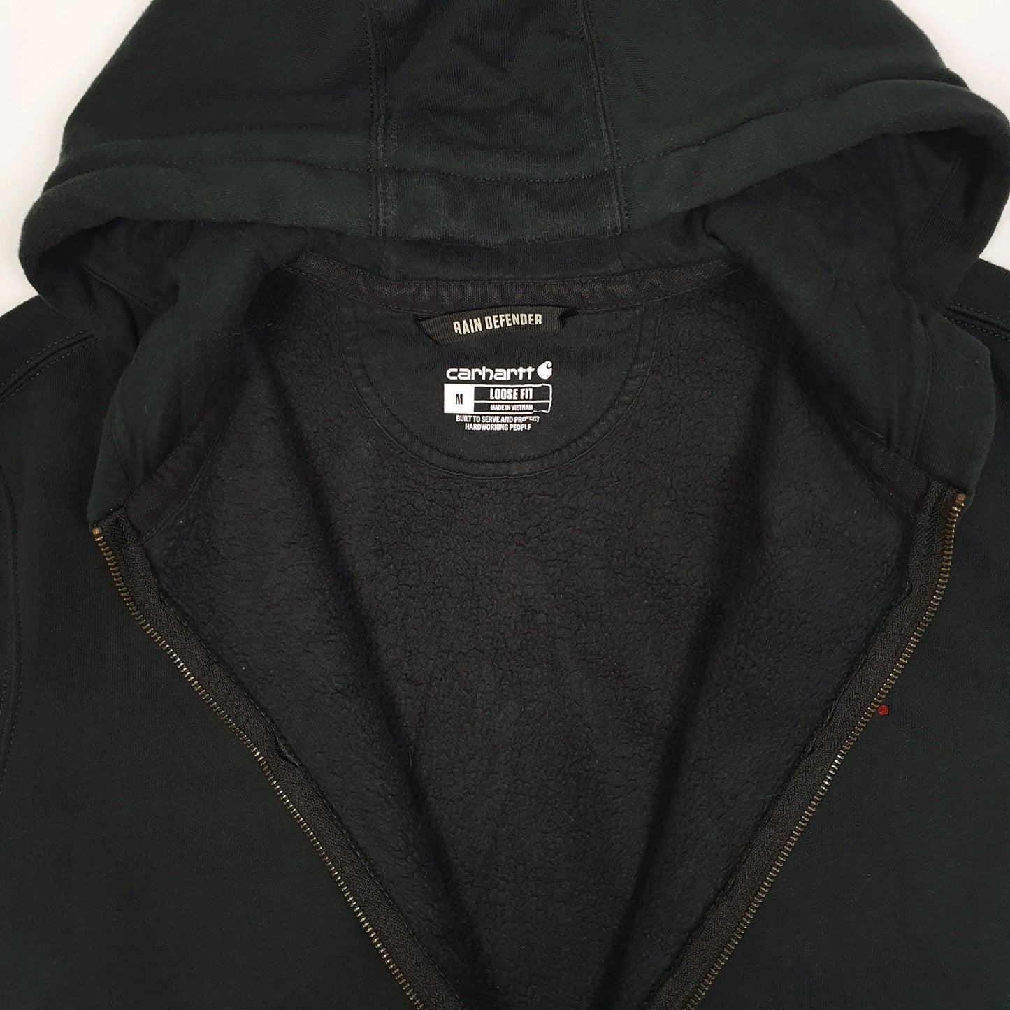 Mens Black Carhartt Milo Hoodie Full Zip Jumper