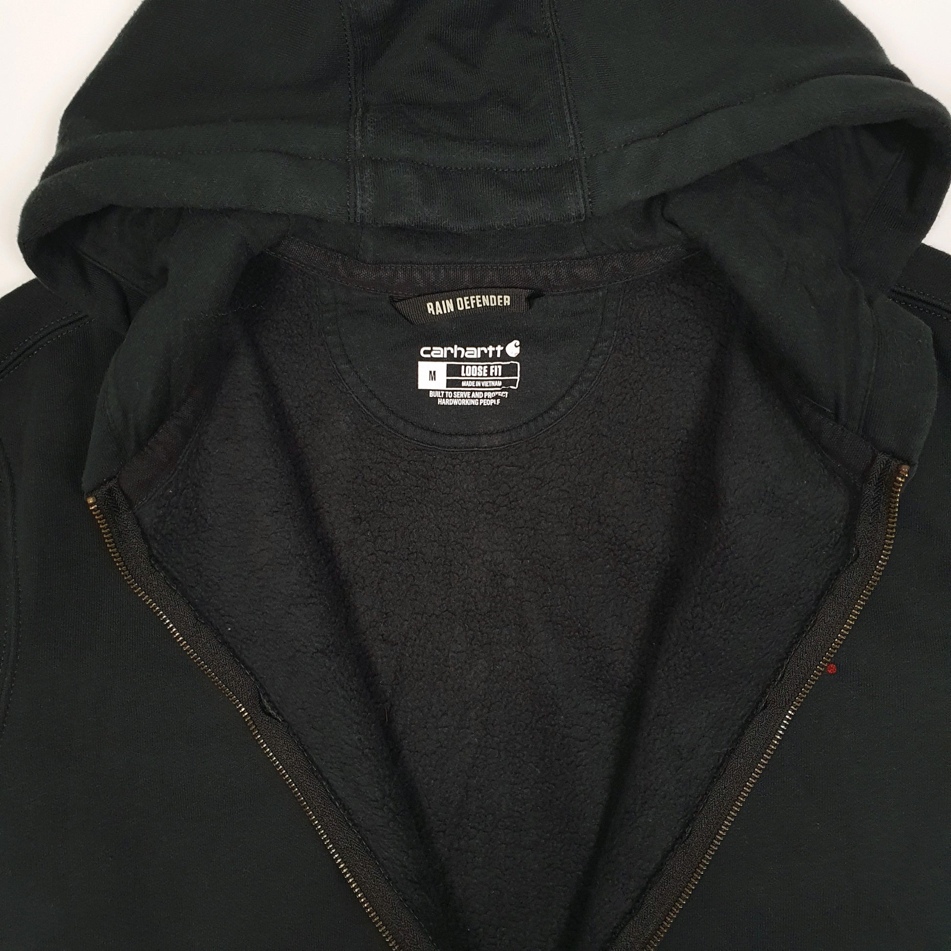 Mens Black Carhartt Milo Hoodie Full Zip Jumper