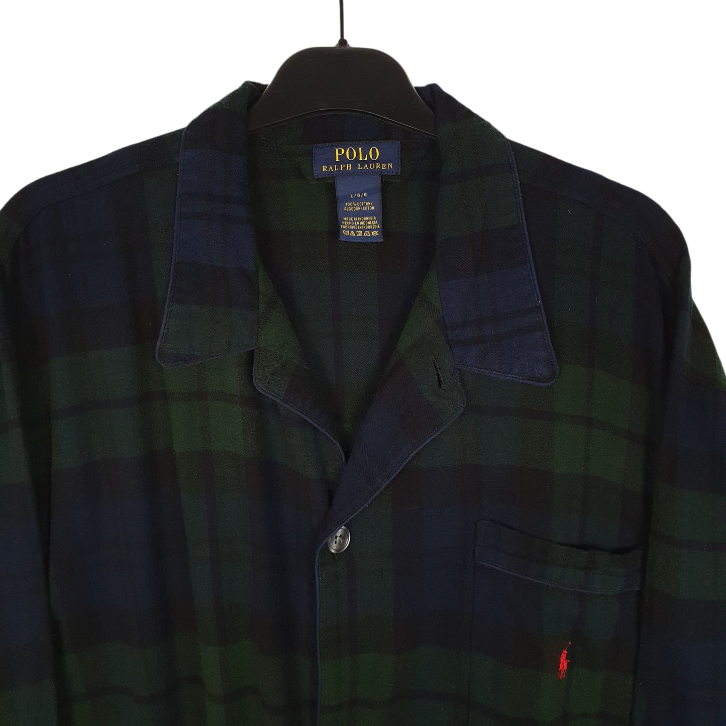 Mens Navy Polo Ralph Lauren Cardigan Plaid  Shirt