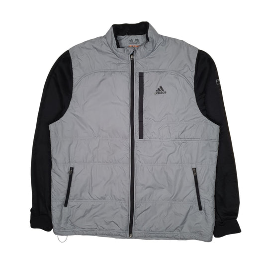 Mens Grey Adidas Climaheat Puffer  Coat