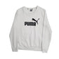 Womens White Puma  Crewneck Jumper
