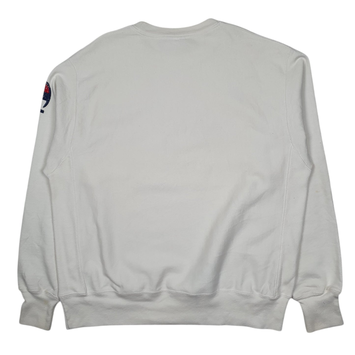 Mens White Champion Reverse Weave Breckenridge Crewneck Jumper