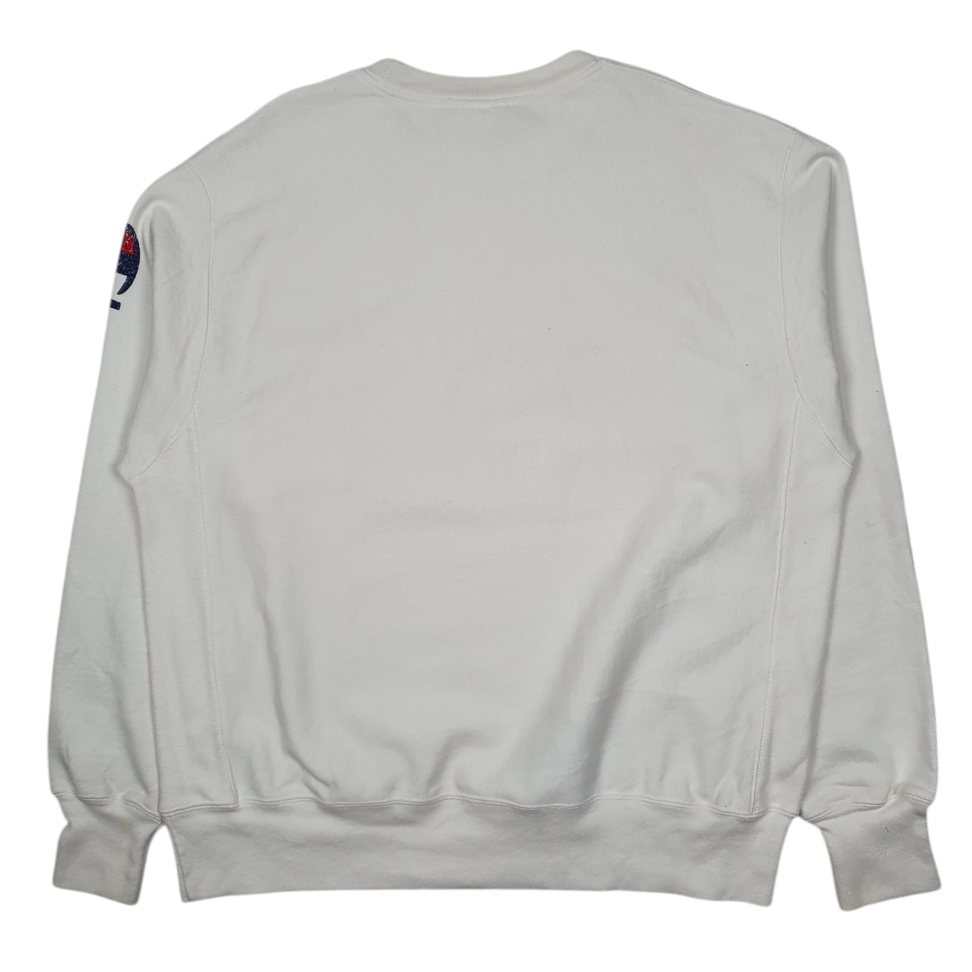 Mens White Champion Reverse Weave Breckenridge Crewneck Jumper