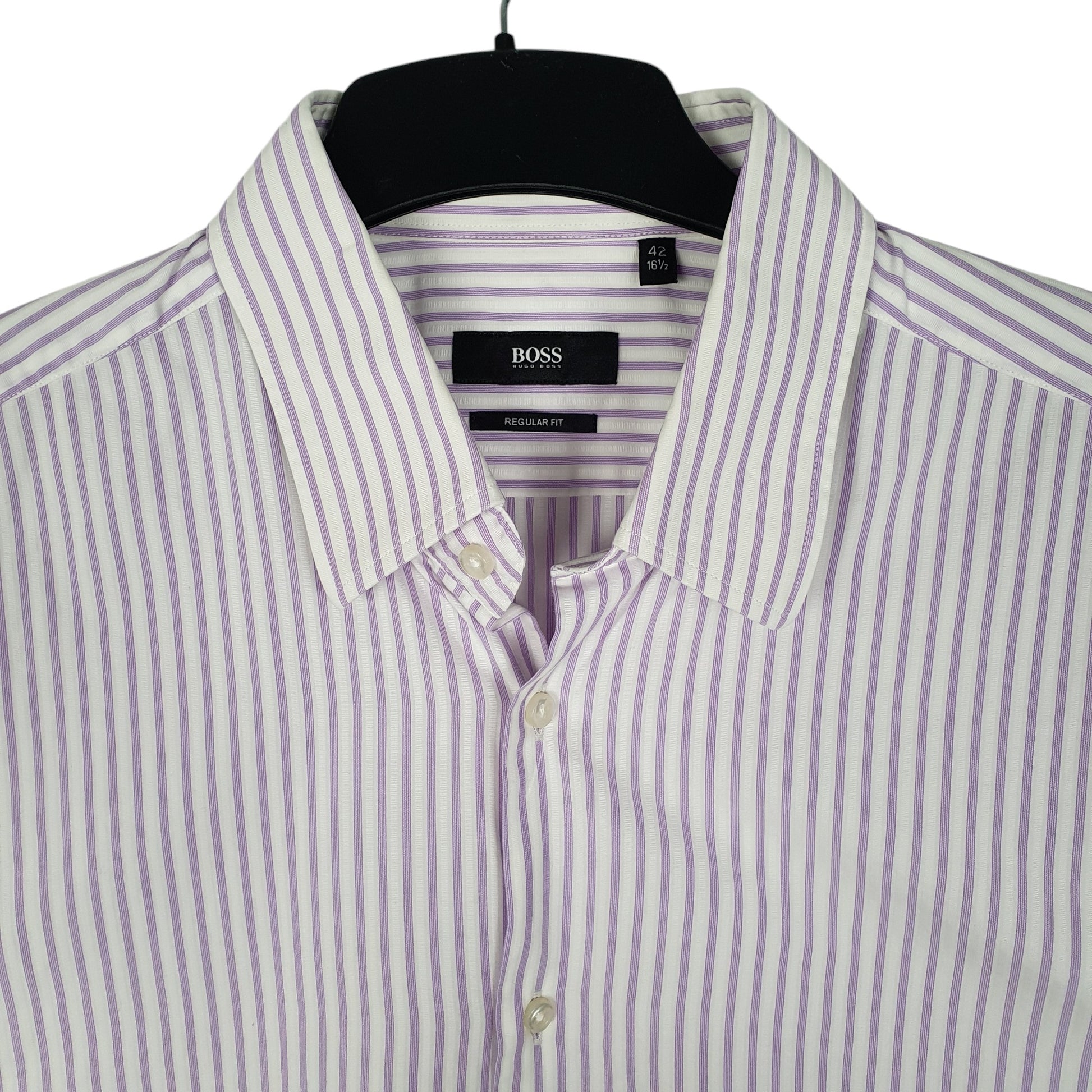 Mens Purple Hugo Boss   Shirt