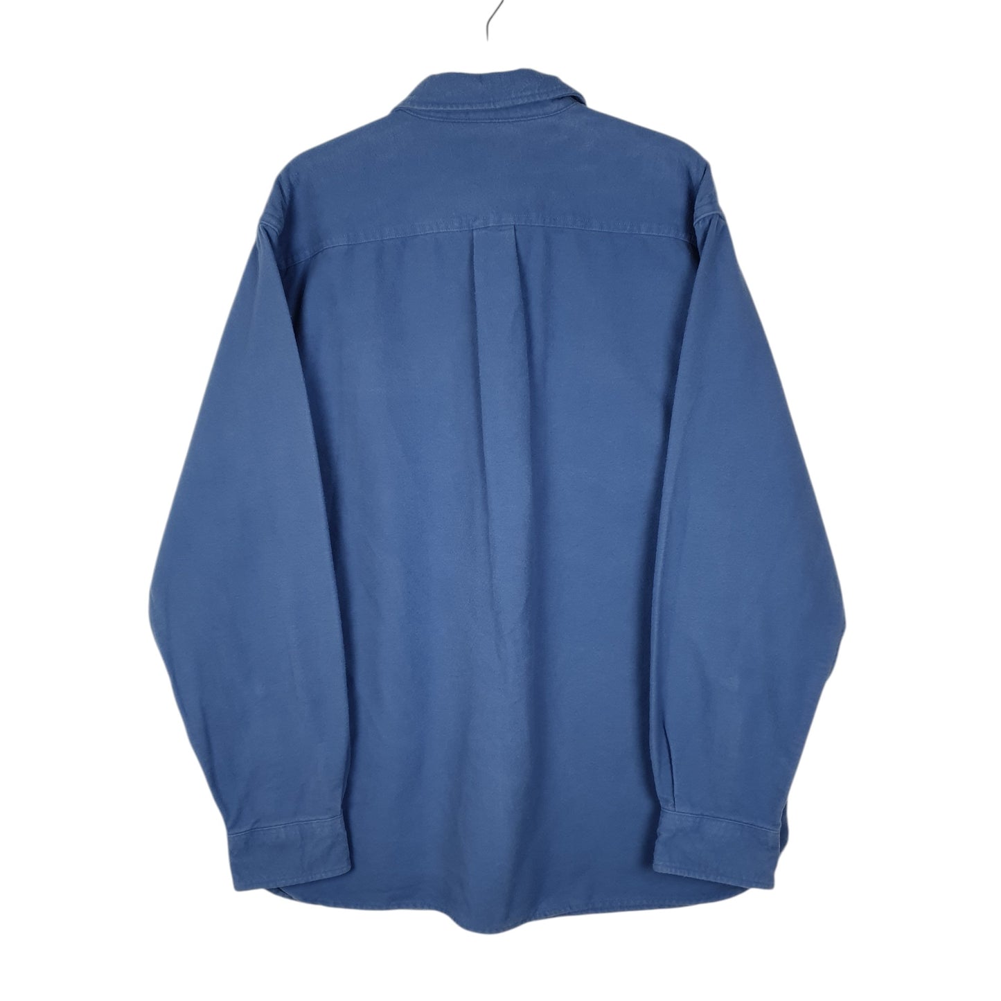 Mens Blue L.L.Bean Thick Chamois  Shirt