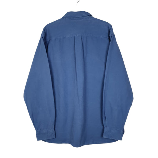 Mens Blue L.L.Bean Thick Chamois  Shirt