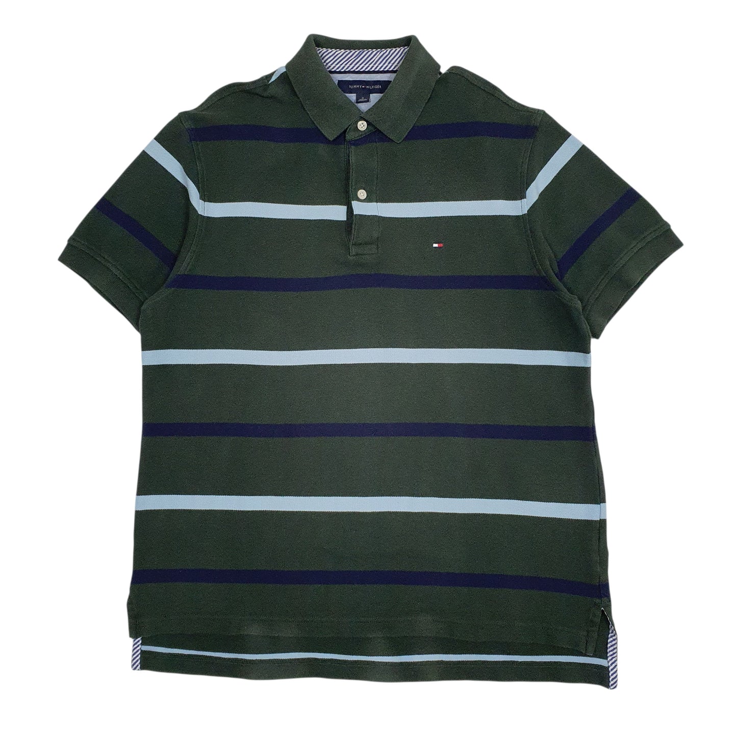 Mens Green Tommy Hilfiger  Short Sleeve Polo Shirt