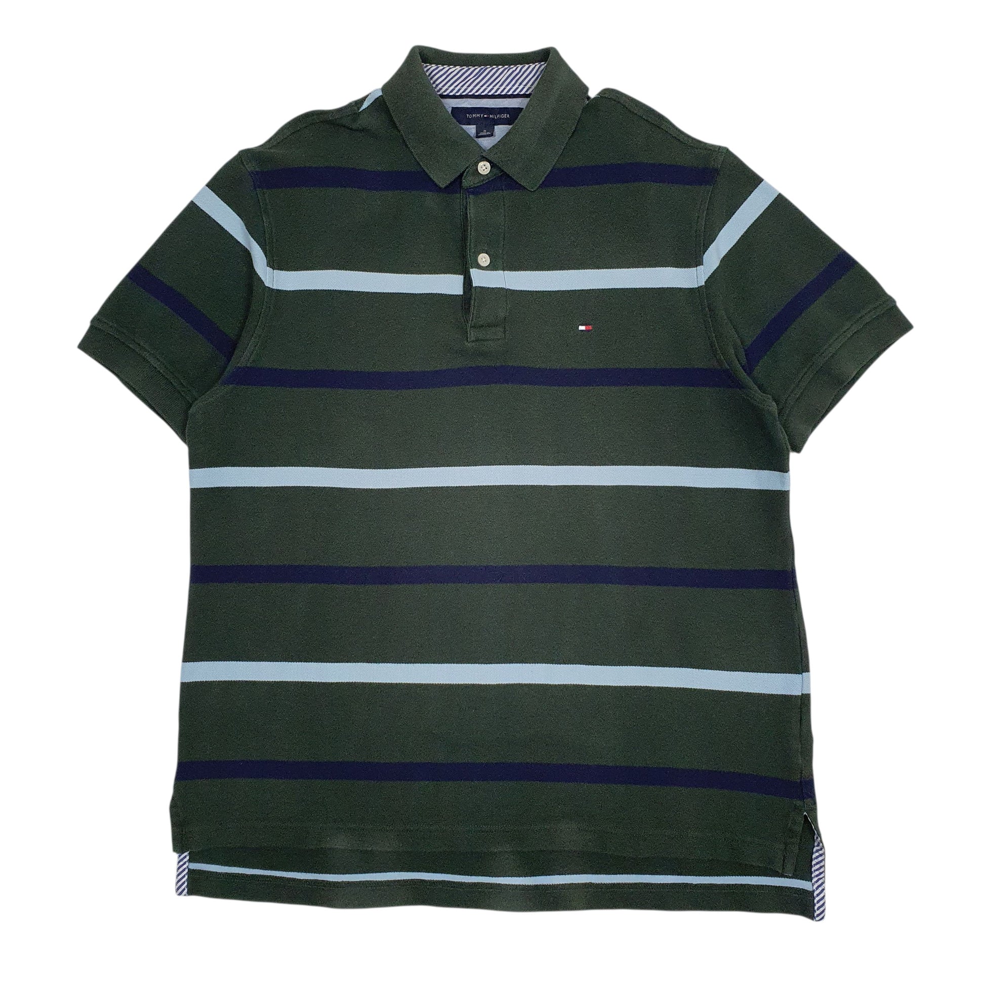 Mens Green Tommy Hilfiger  Short Sleeve Polo Shirt