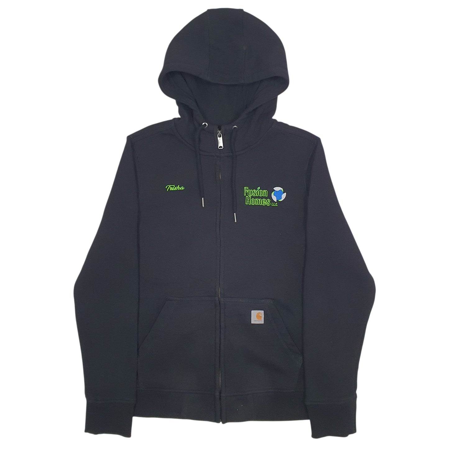 Womens Black Carhartt  Full Zip Jumper
