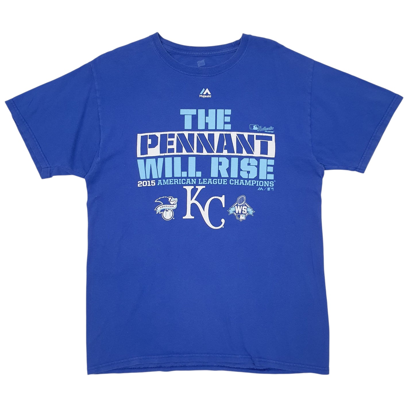 Mens Blue Majestic Pennant Short Sleeve T Shirt