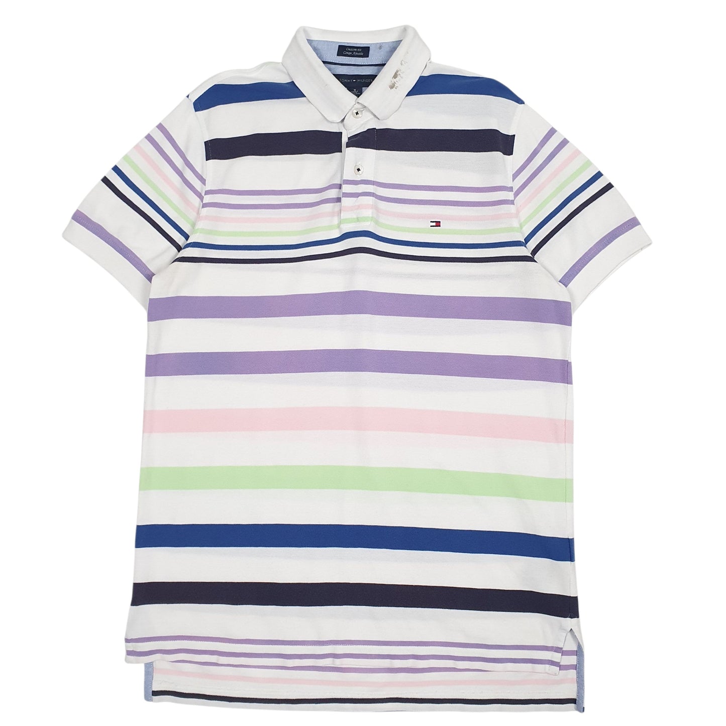 Mens White Tommy Hilfiger  Short Sleeve Polo Shirt