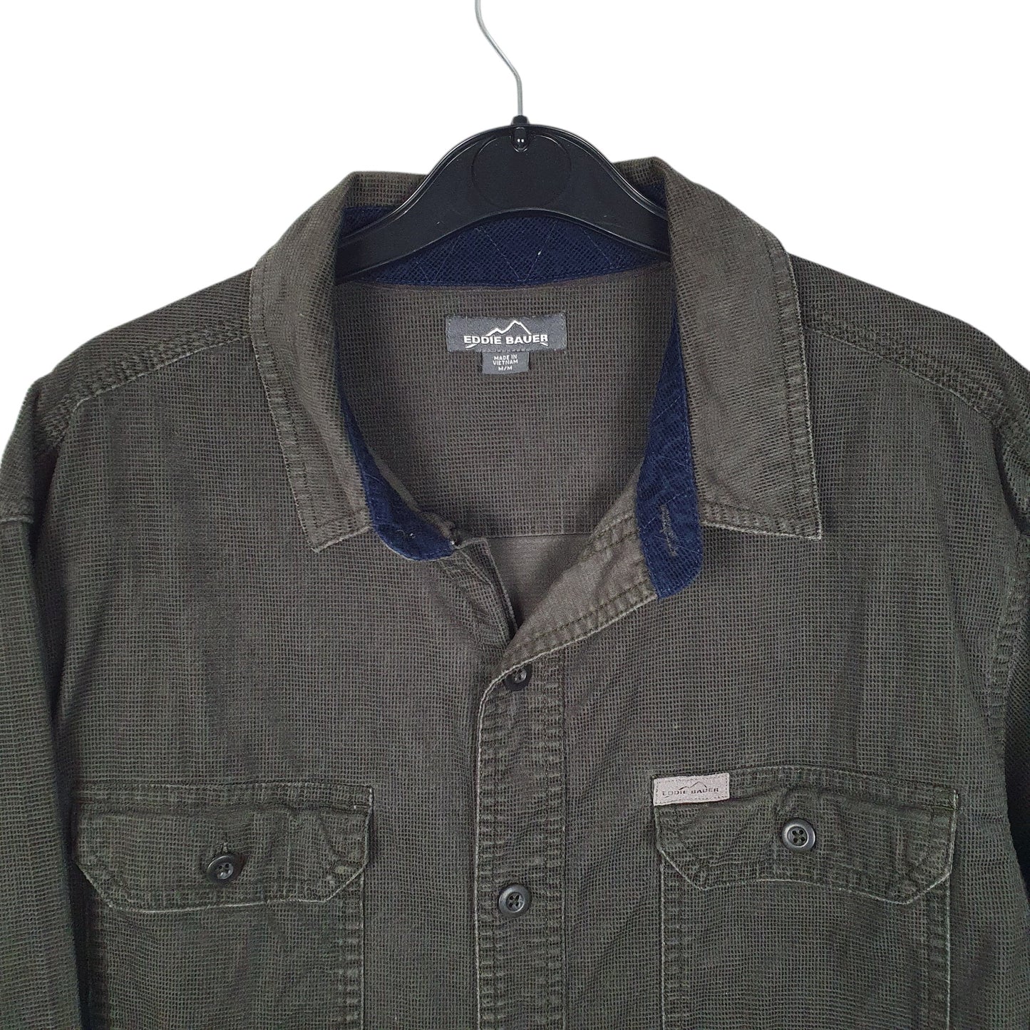 Mens Green Eddie Bauer Corduroy  Shirt