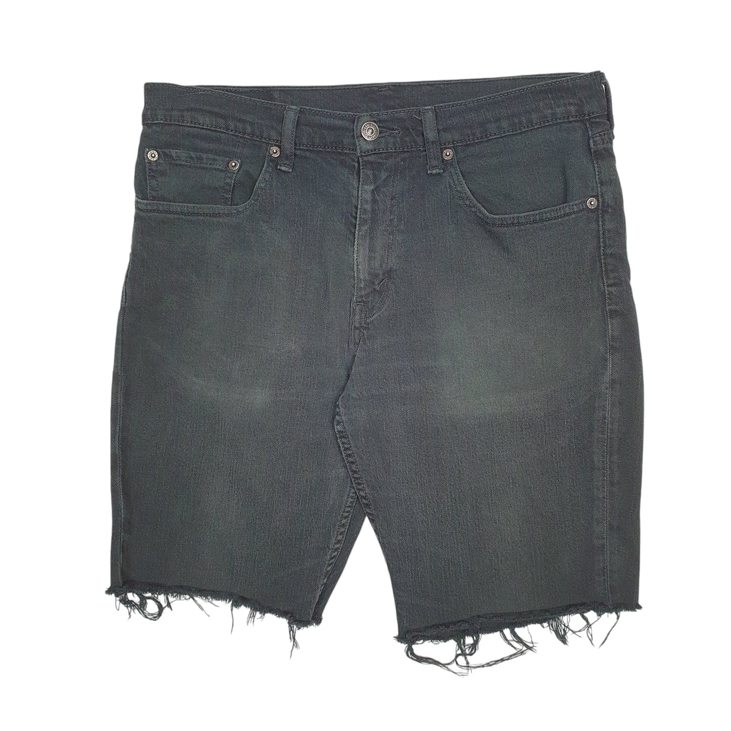 Mens Black Levis 511 Cut Off Stretch Denim Shorts