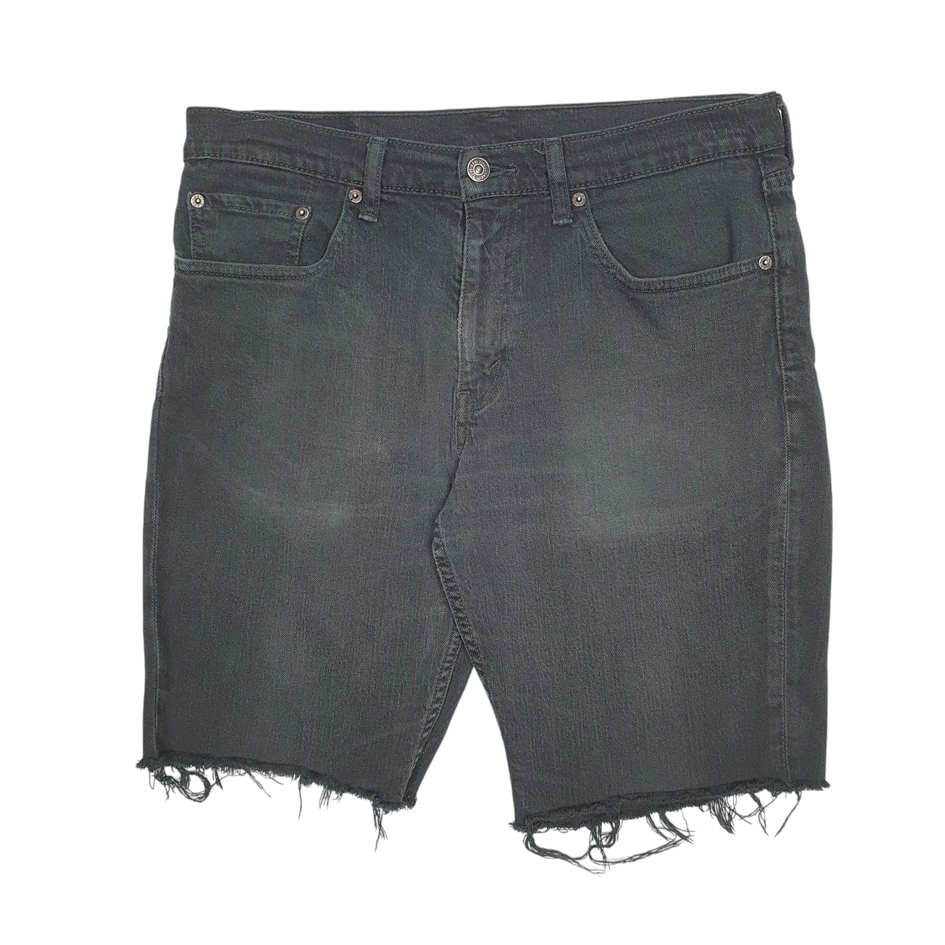 Mens Black Levis 511 Cut Off Stretch Denim Shorts