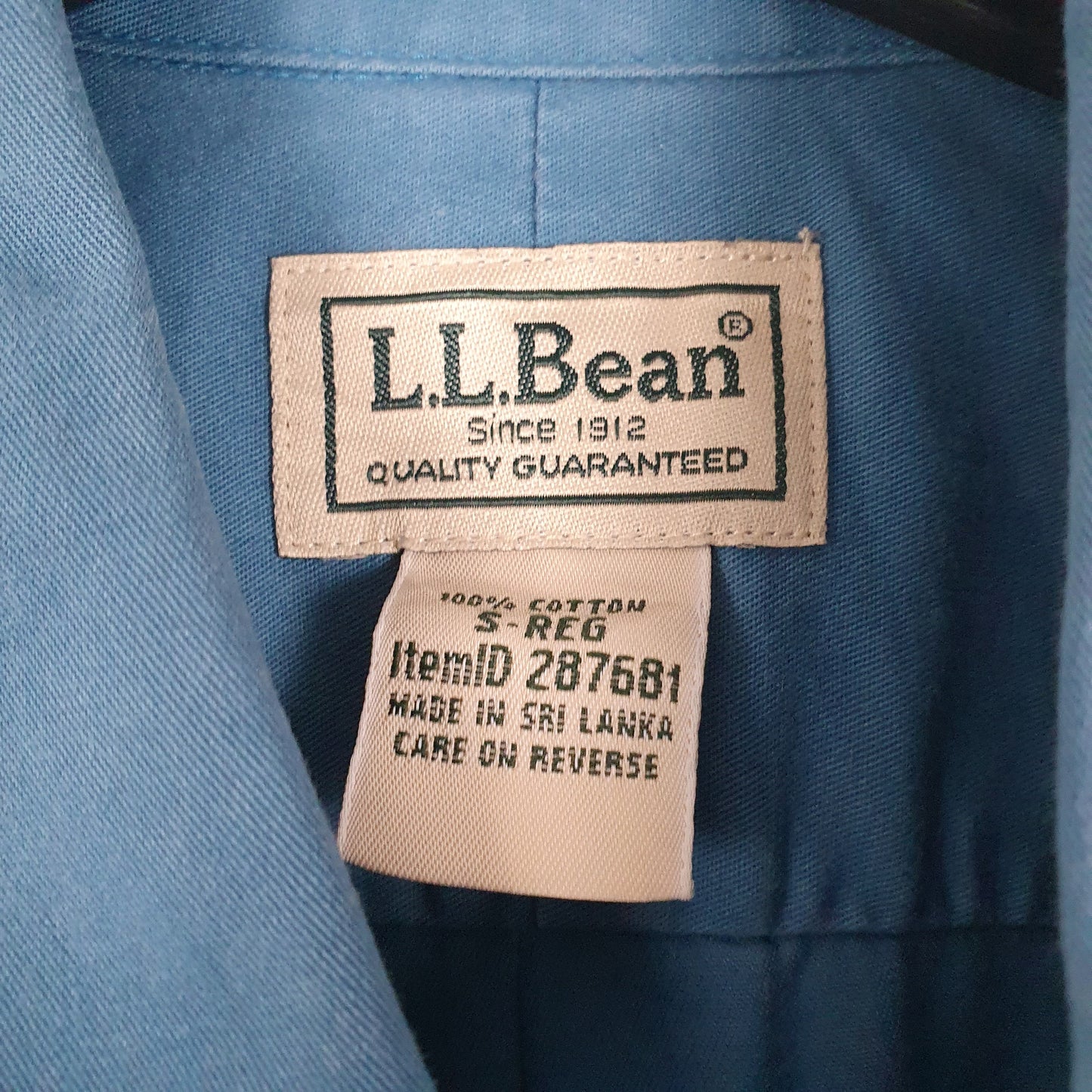 Mens Blue L.L.Bean   Shirt