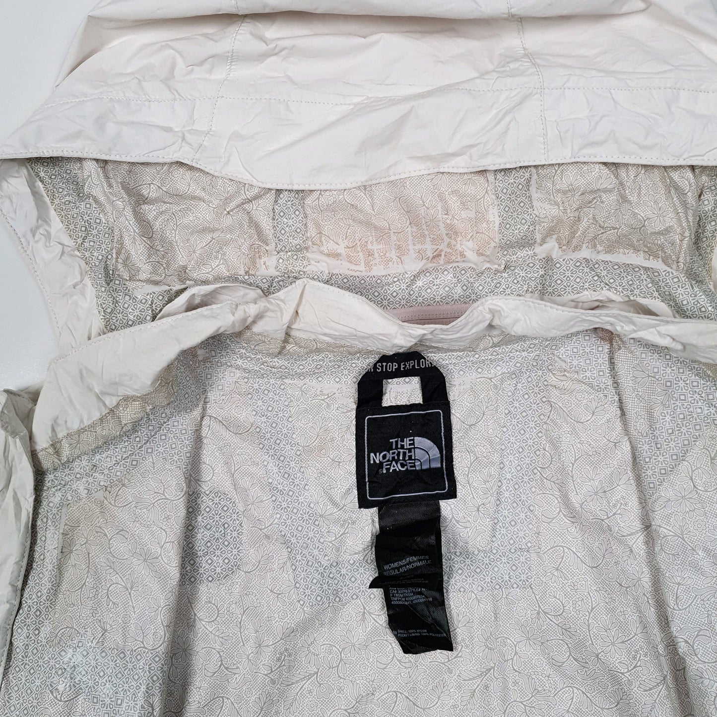 Womens White The North Face Hyvent  Coat