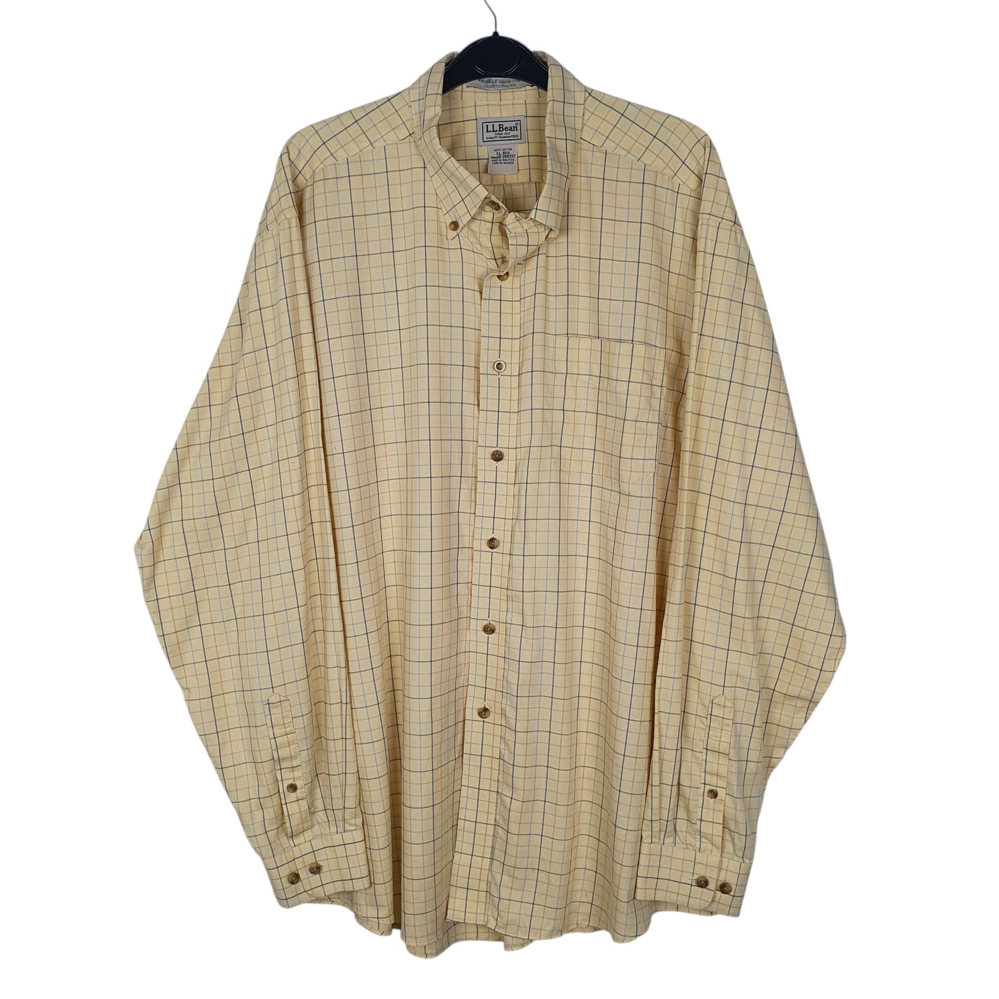 Mens Yellow L.L.Bean  Long Sleeve Shirt