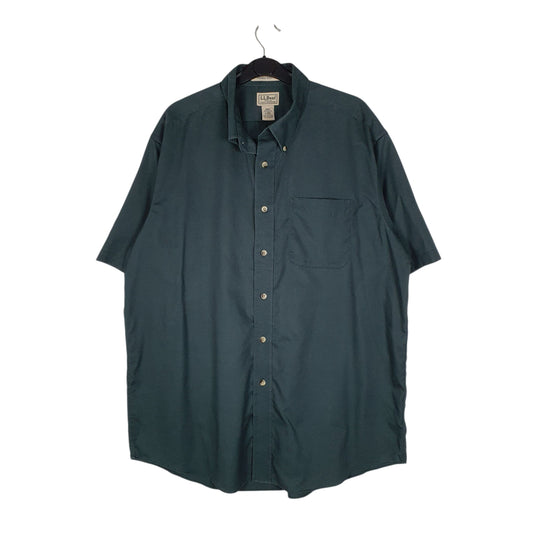 Mens Green L.L.Bean  Short Sleeve Shirt