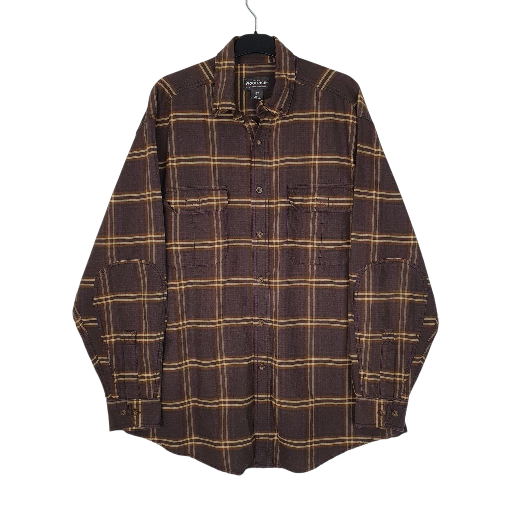 Mens Purple Woolrich  Long Sleeve Shirt