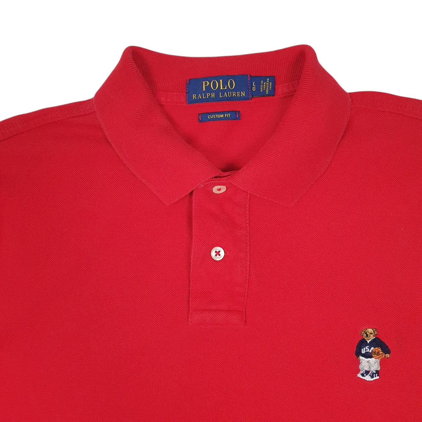 Mens Red Polo Ralph Lauren Polo Bear  Polo Shirt
