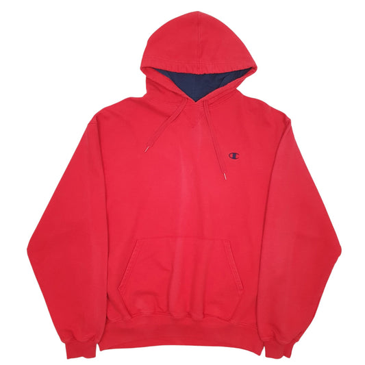 Mens Red Champion  Hoodie Jumper
