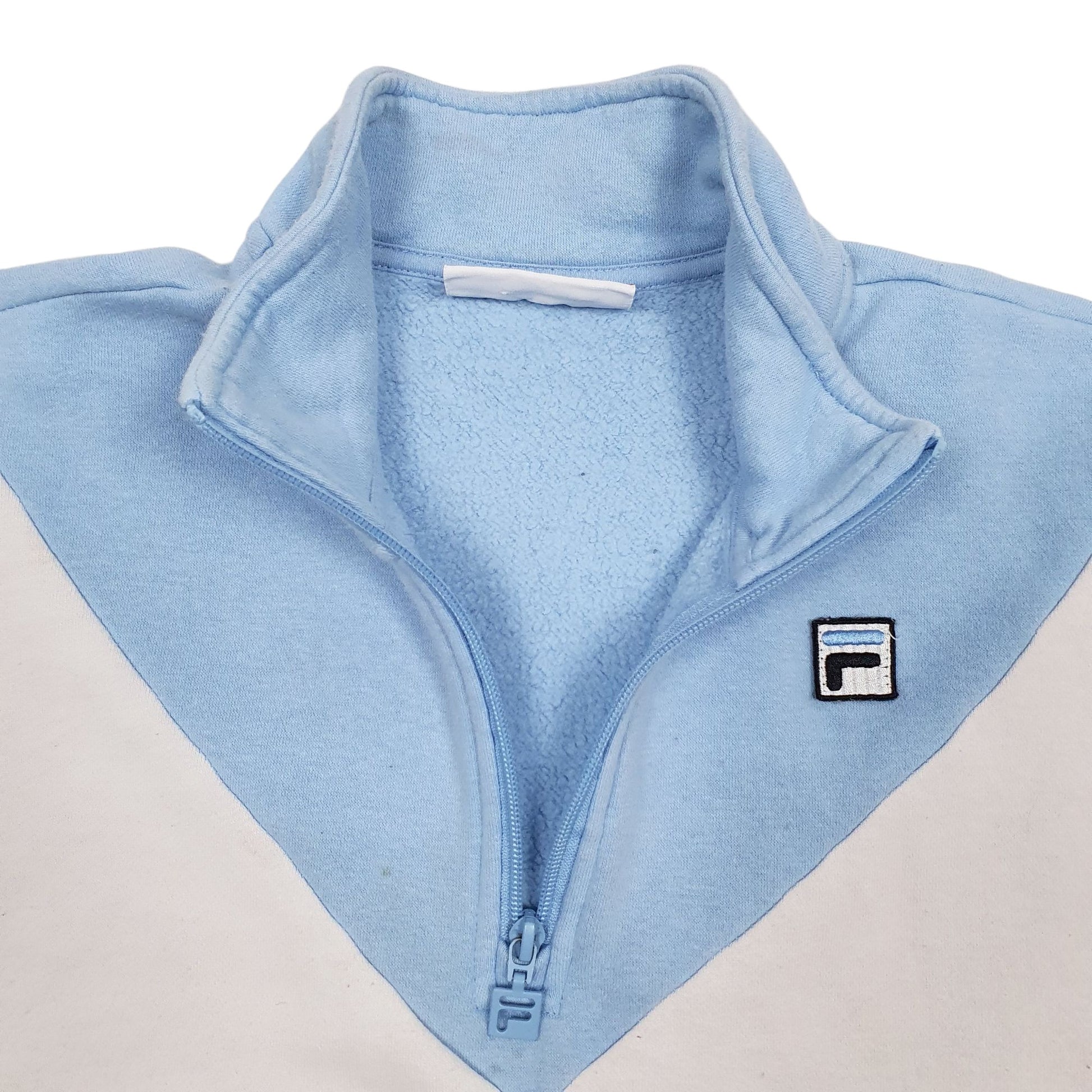 Mens Black Fila  Quarter Zip Jumper