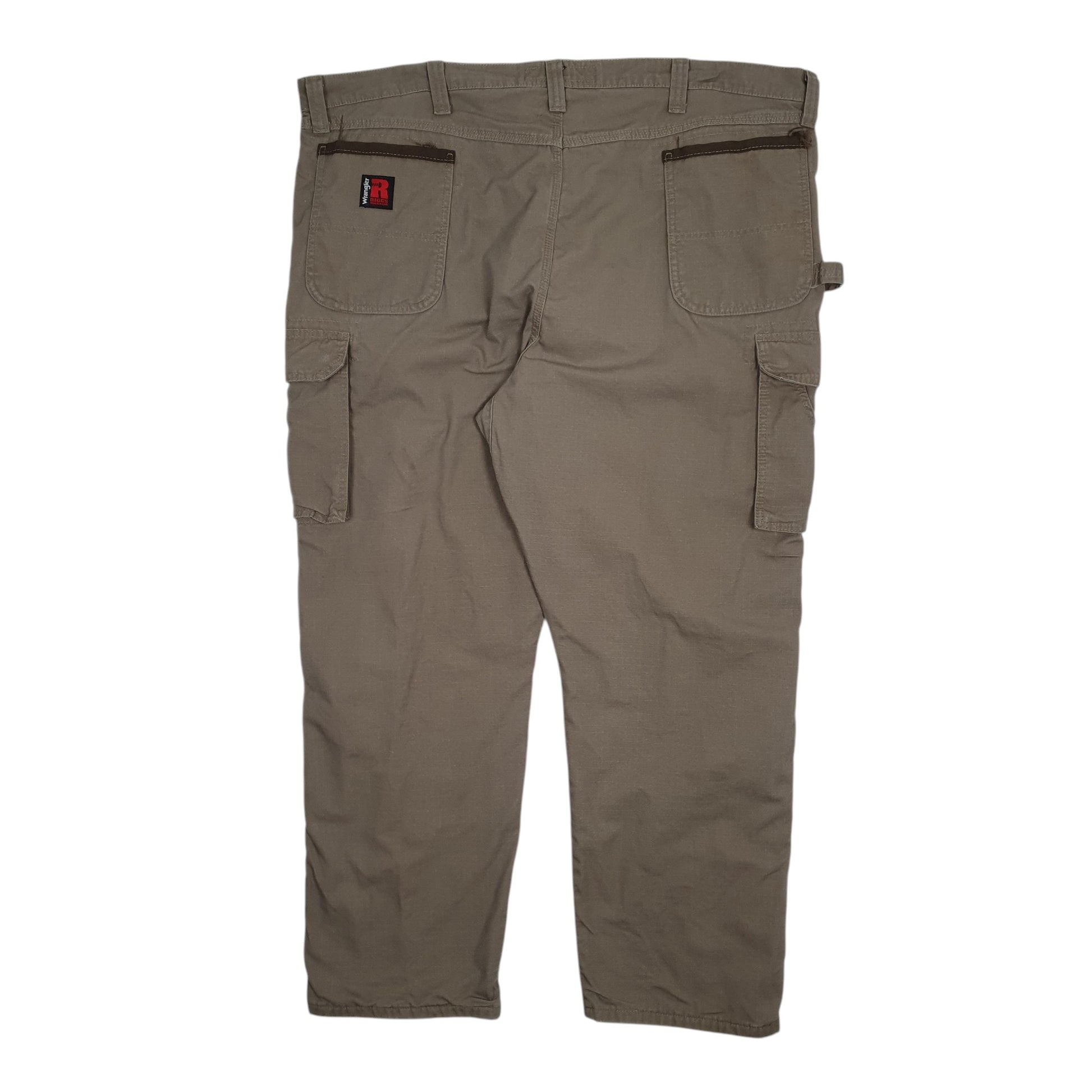 Mens Brown Wrangler Riggs Workwear Fleece Lined  Trousers