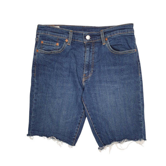 Mens Blue Levis 511 Slim Fit Cut Off Stretch Denim Shorts