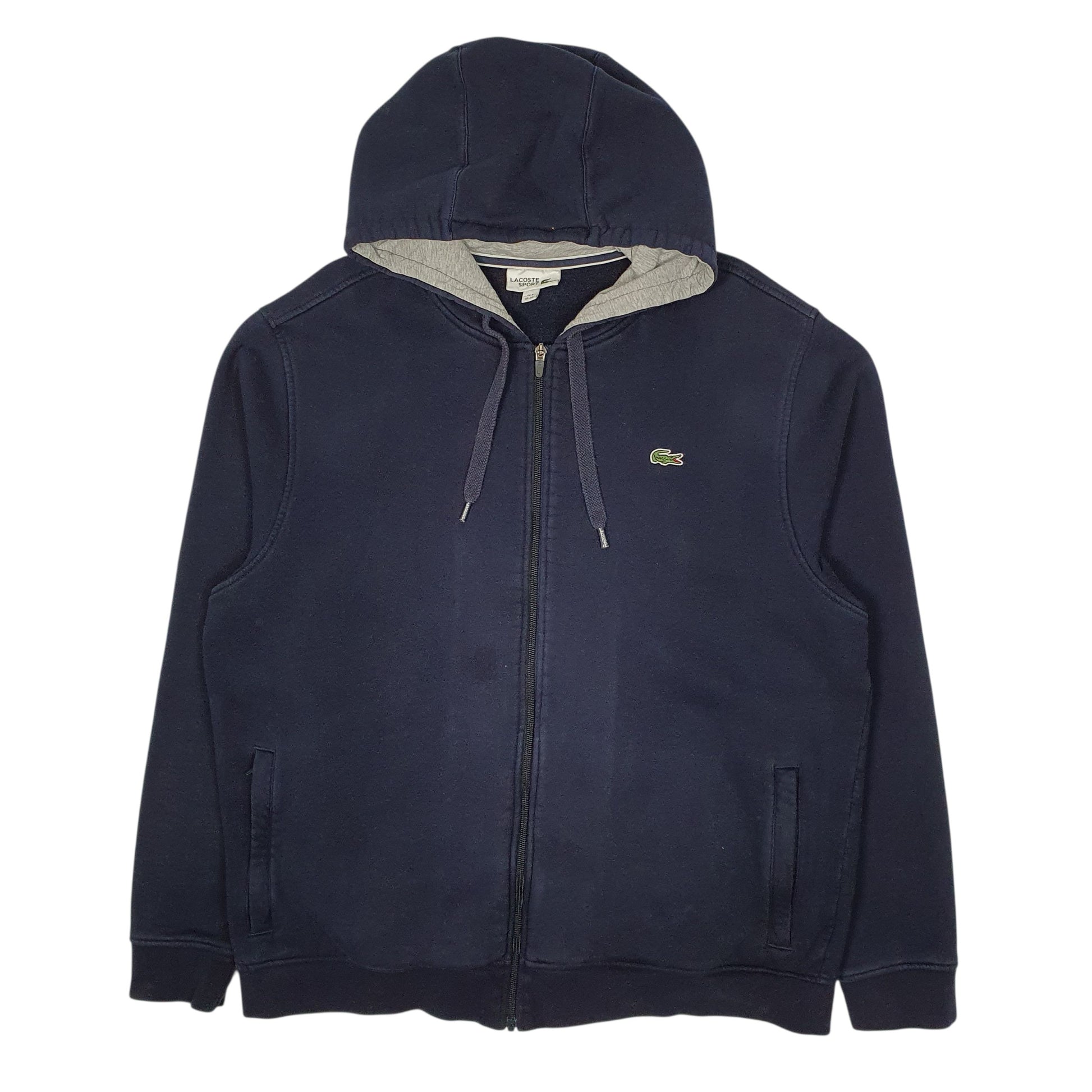 Mens Navy Lacoste Hoodie Full Zip Jumper