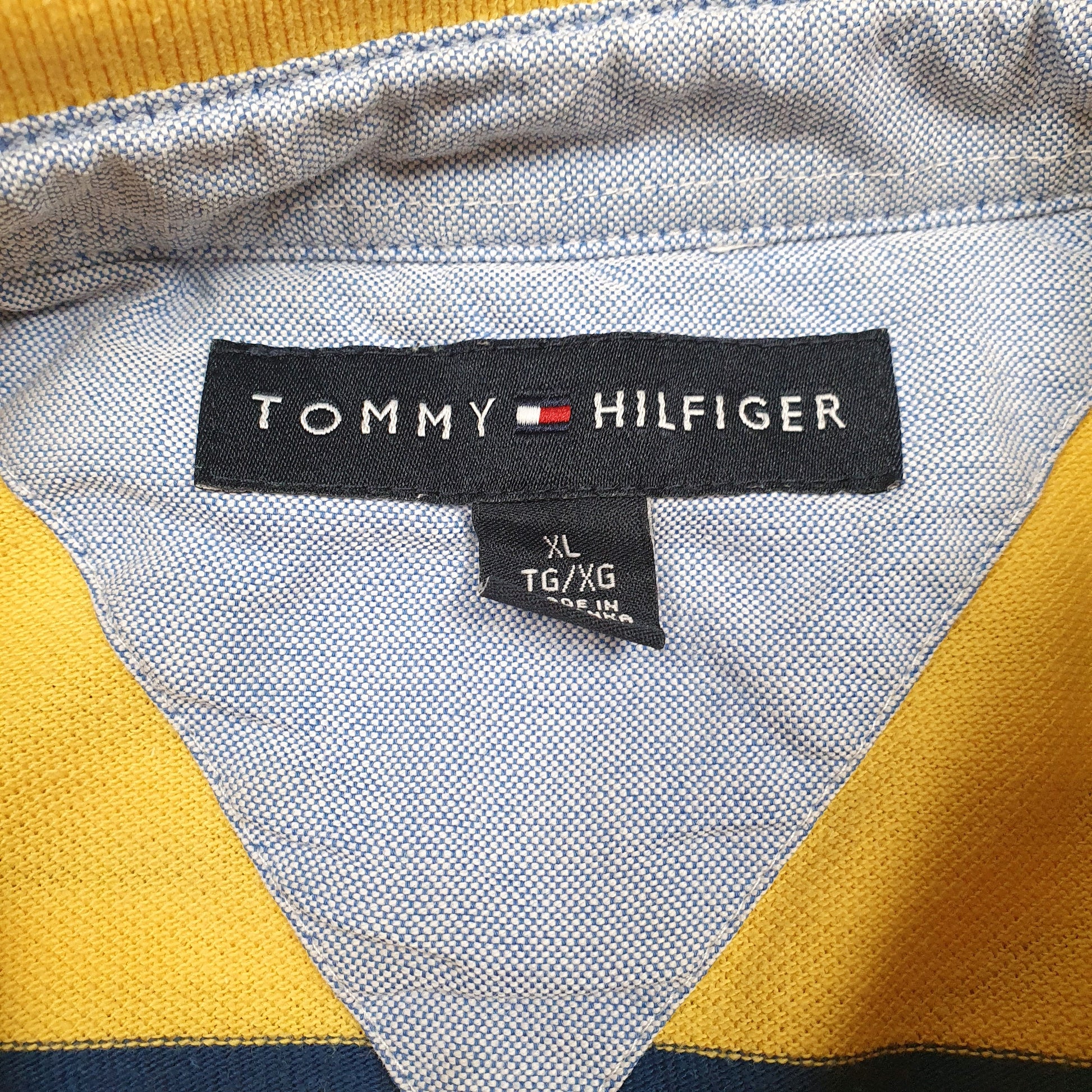 Mens Yellow Tommy Hilfiger  Crewneck Polo Shirt