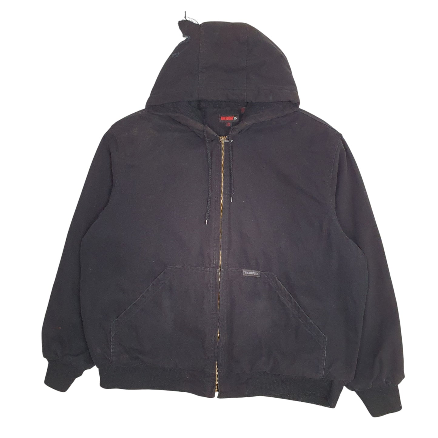 Mens Black Wolverine Fleece Lined Active  Coat