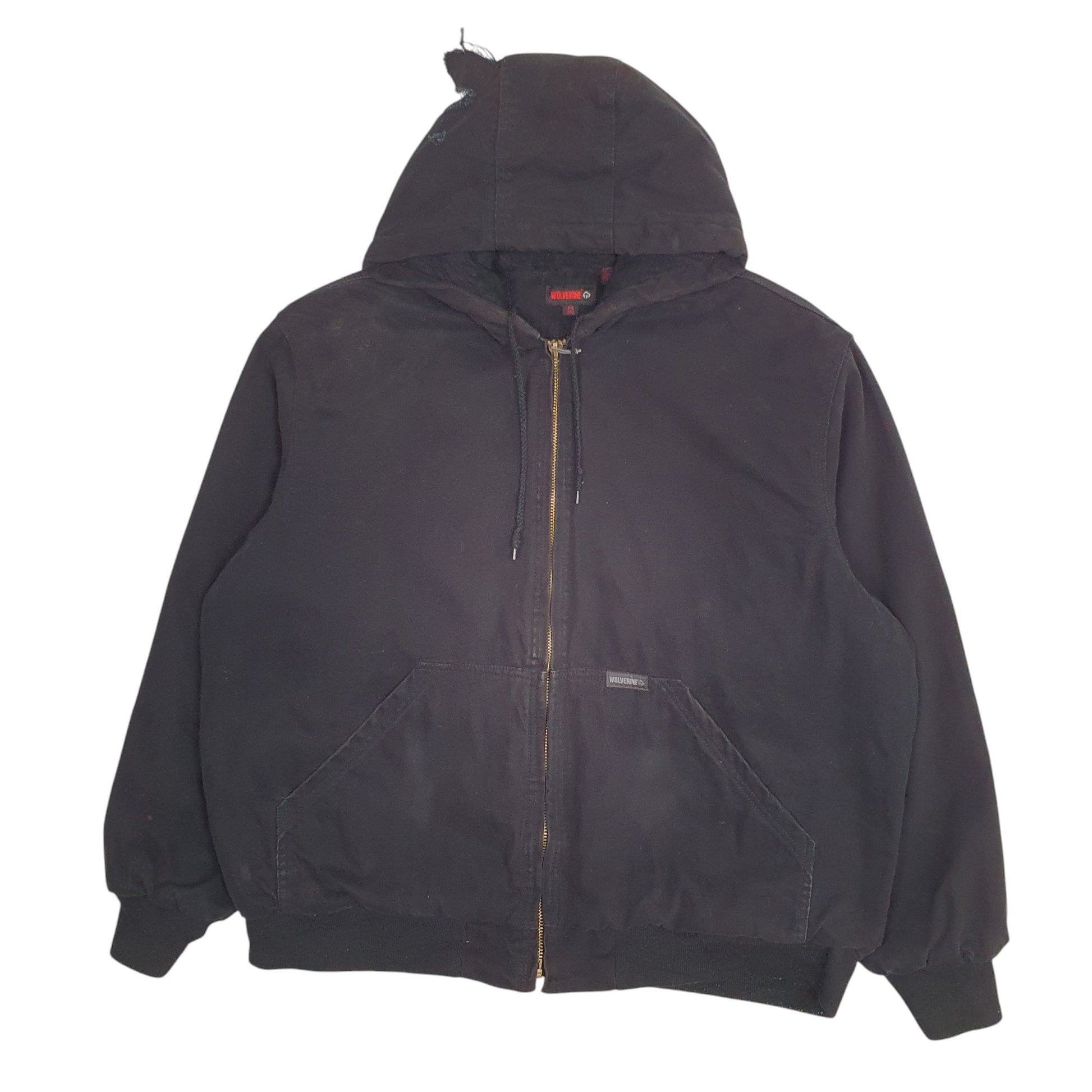 Mens Black Wolverine Fleece Lined Active  Coat