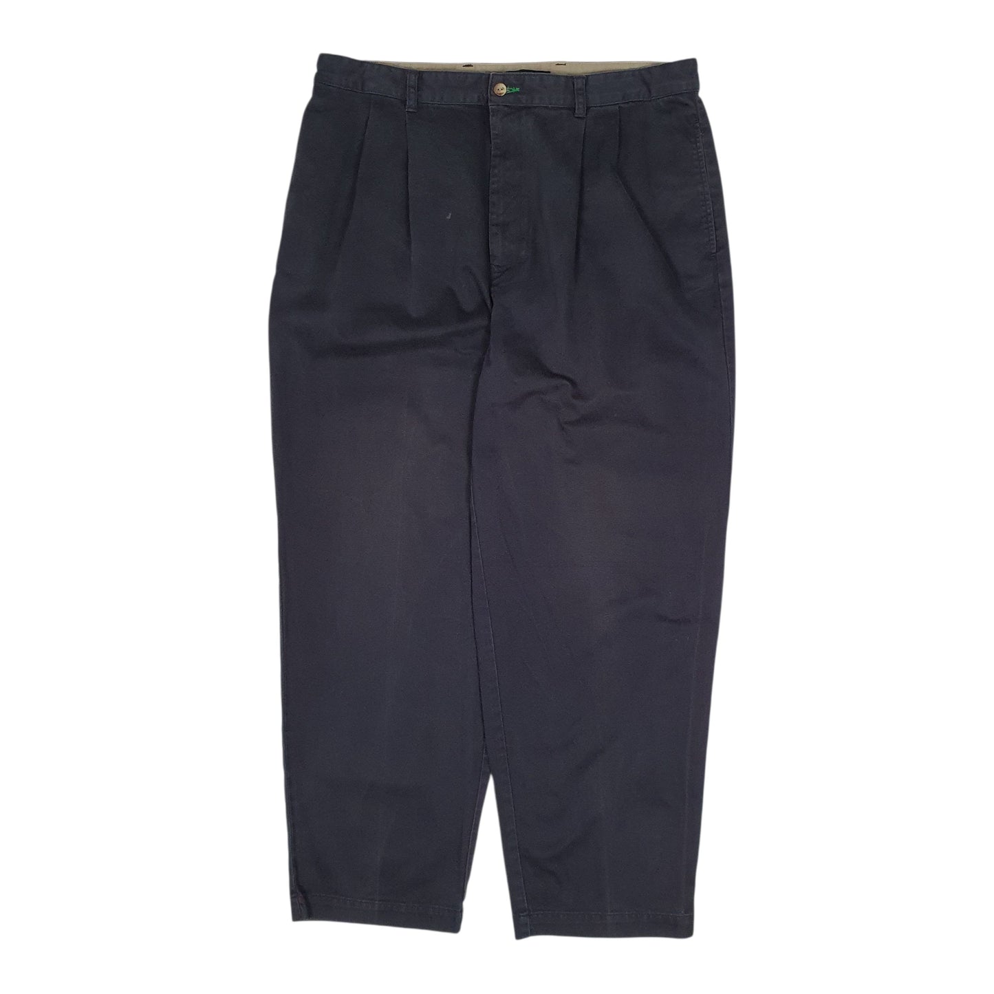 Mens Black Tommy Hilfiger Vintage 2000s Double Pleated Chino Trousers