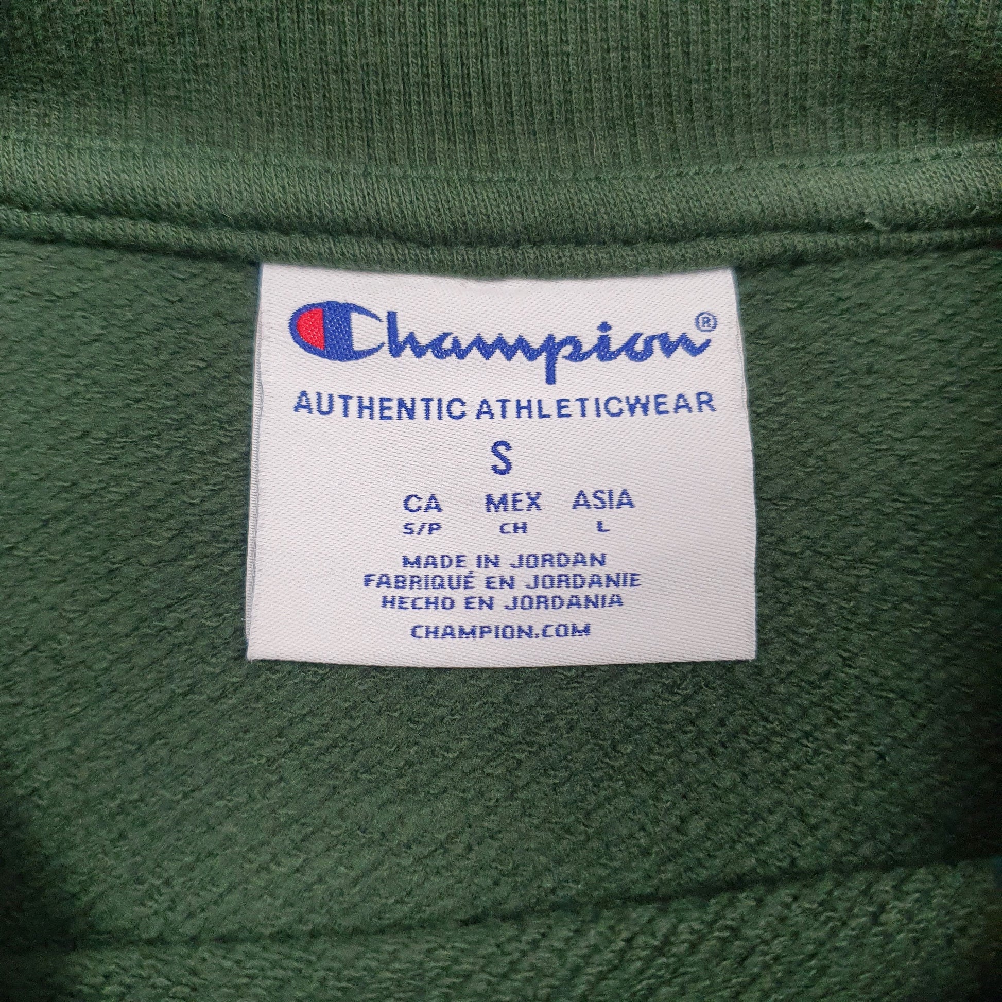 Womens Green Champion Delbarton Crewneck Jumper